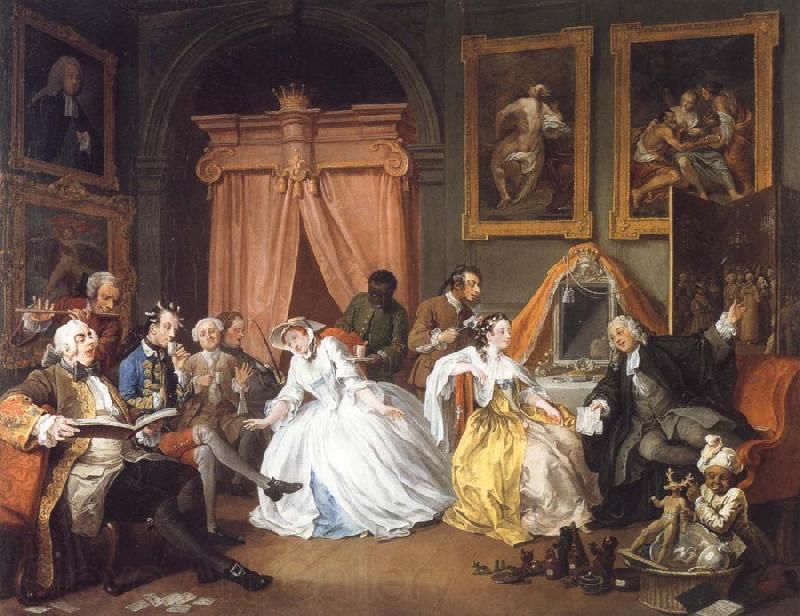 William Hogarth Marriage a la Mode IV The Toilette Spain oil painting art